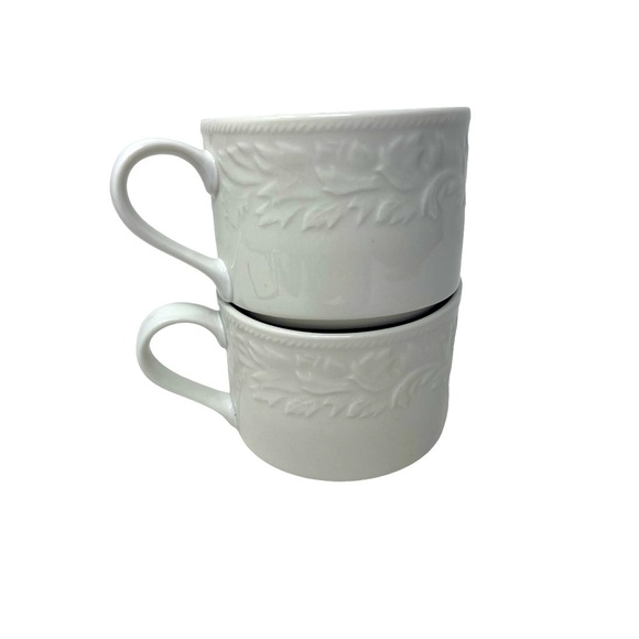 Garland 8837 | White Stoneware | Coffee Cups | Set of Two - Picture 1 of 5